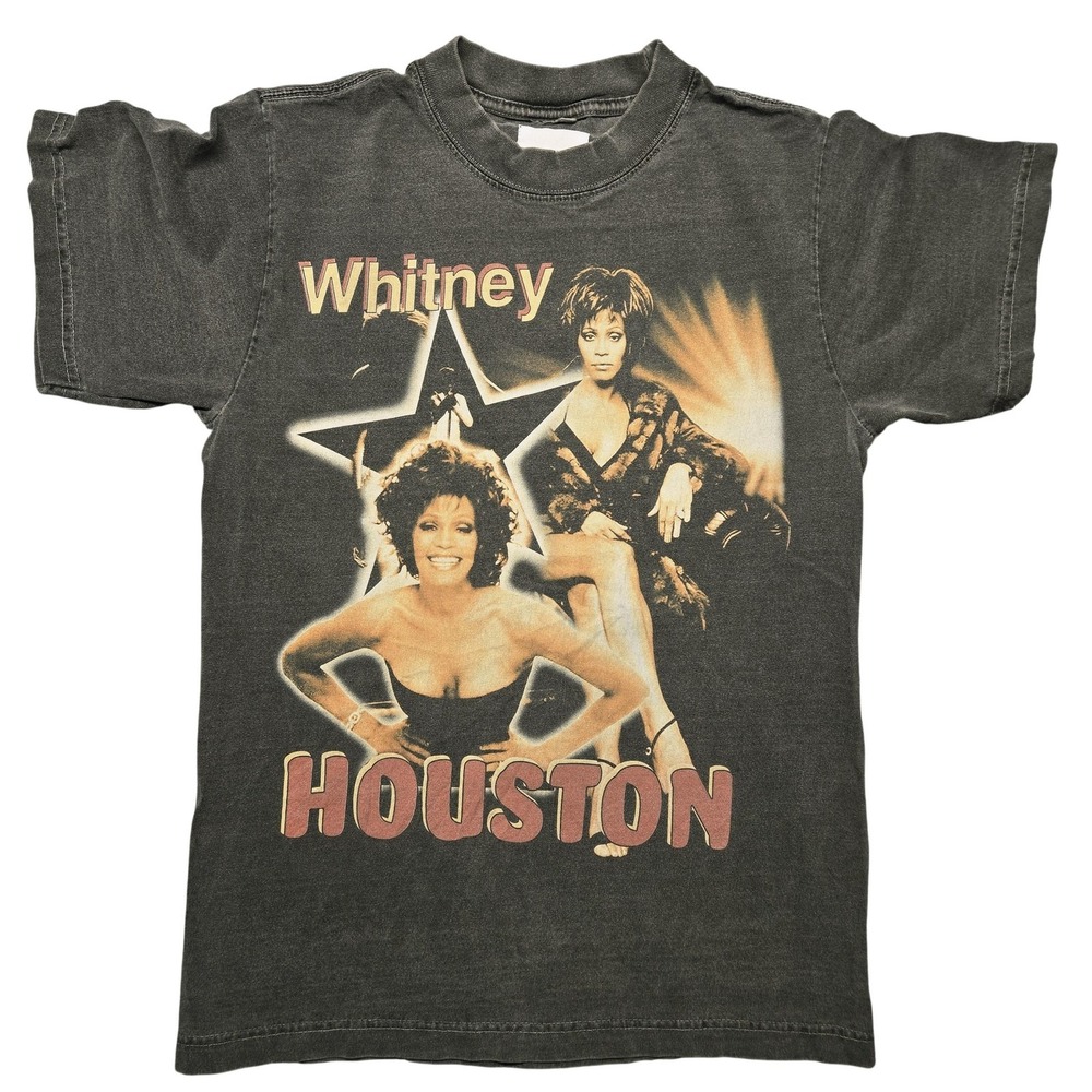 Whitney Houston Shirt Mens Small Gray Graphic Tee Game Changer‎ Music Icon